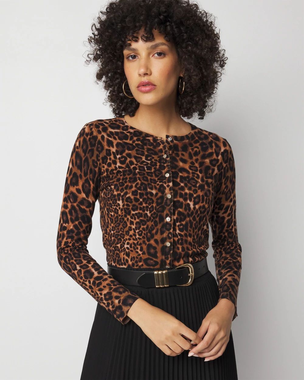 Leopard print long sleeve cardigan shop
